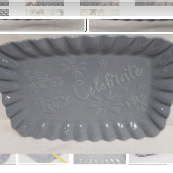 Temp-tations Special Edition 16" Celebration Platter SLATE BLUE - Picture 2 of 6